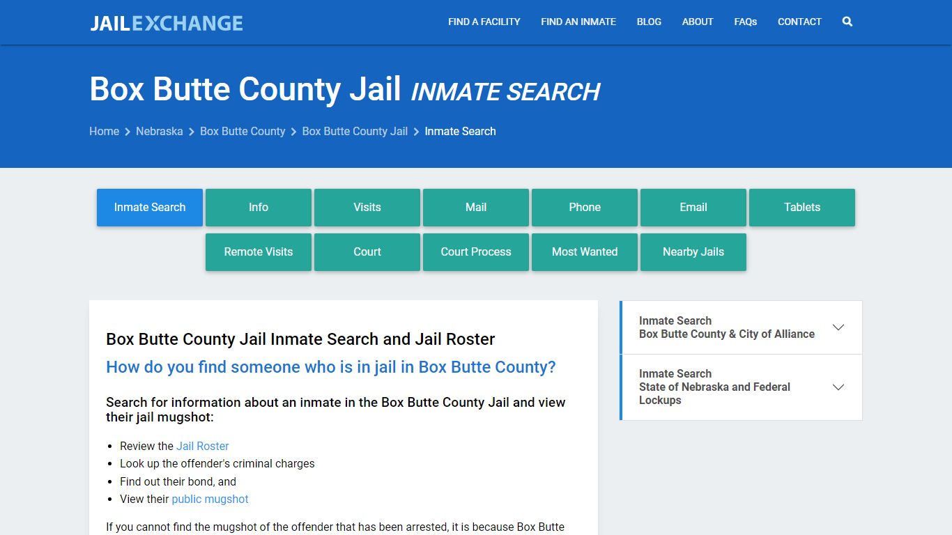 Box Butte County Inmate Search | Arrests & Mugshots | NE - Jail Exchange